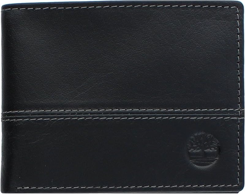 Timberland - Cartera híbrida de piel para hombre, color negro, talla única