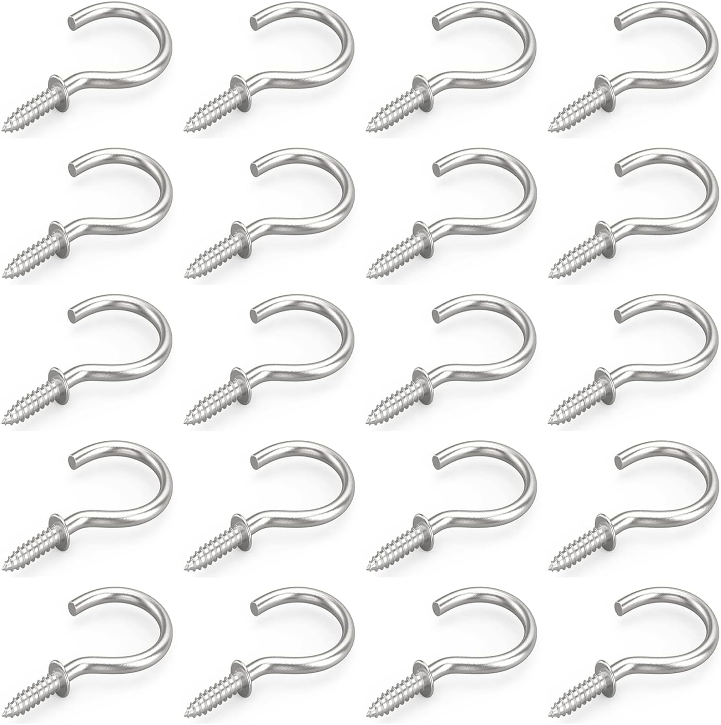 Axe Sickle Silver 100Pcs 1/2 Metal Cup Hook Mini Screw Hook for Hanging