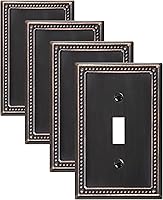 Vista 45 de Paquete de 2 cubiertas de placa de interruptor de luz de doble palanca, cubiertas decorativas de placa de doble interruptor Pearls, placa de pared