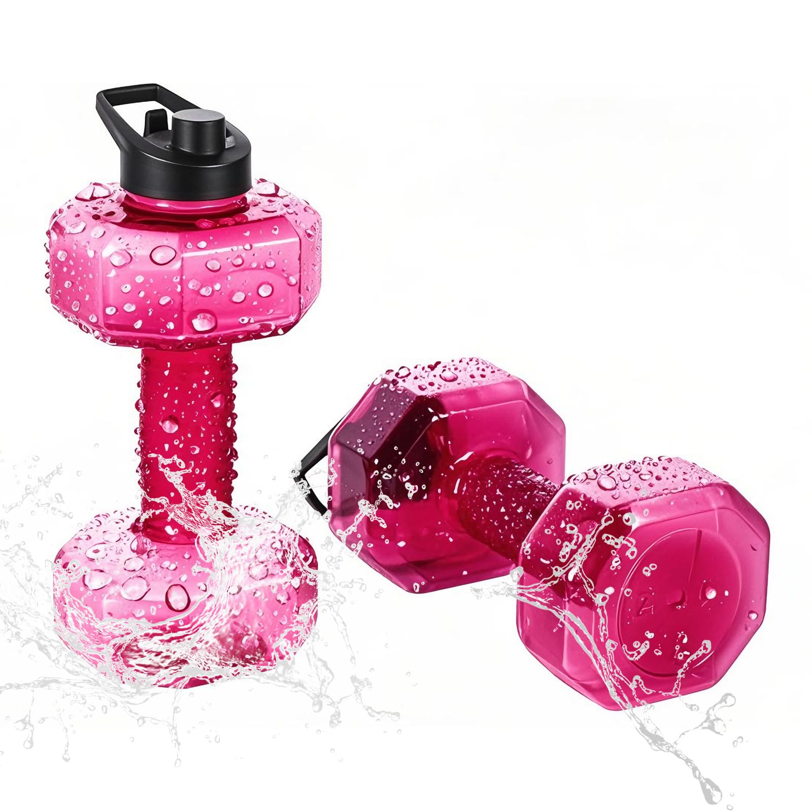 SIXRARI 2 PCS Water Weights for Pool Exercise Upgraded Non-Slip PE Water Dumbbells Adjustable Aqua Fitness Aerobics Equipment