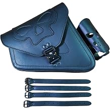 Skull Blackline left Swing Bag compatible with Harley Davidson Sportster from 2004 to today 883 / 1200, Super Low, Roadster, Iron, Forty-Eight (48), Seventy-Two, Custom and XL, Side bag, Swingarm Bag