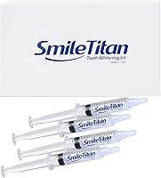 Smile Titan Teeth Whitening Gel Refill - 4x 3mL Syringes 44% Carbamide Peroxide for Fast At-Home Whitening
