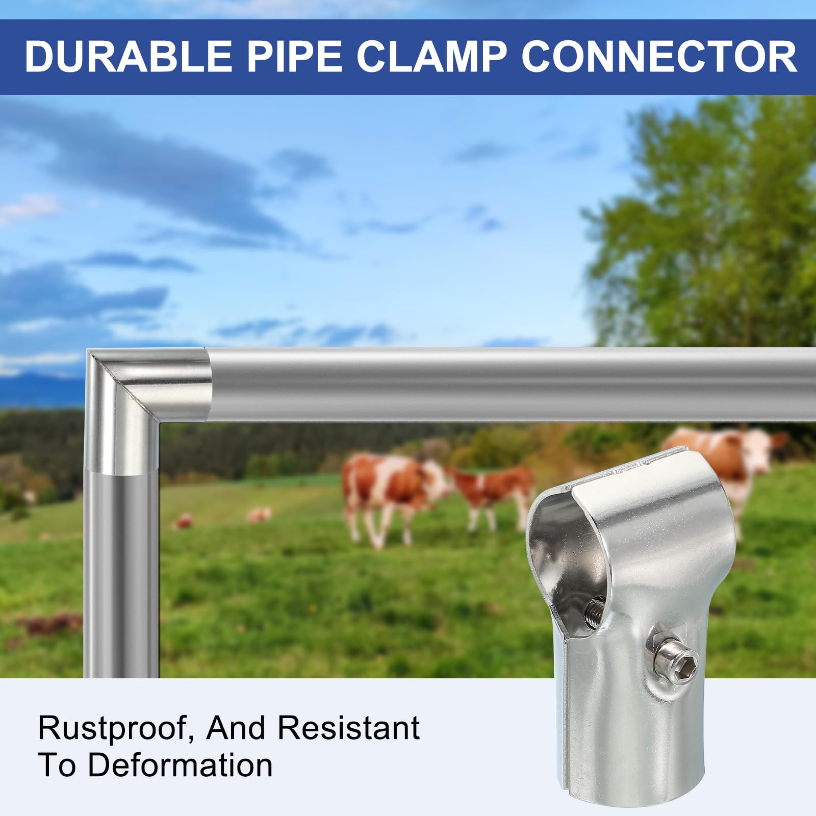 PATIKIL 1.26" 2 Way T Pipe Clamp Connector - Image 4