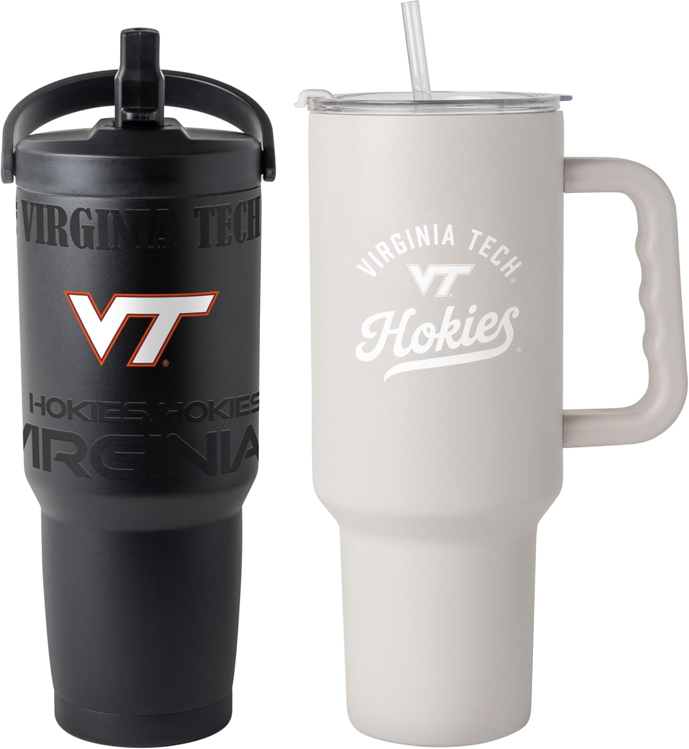FANMATS NCAA Virginia Tech Hokies Stainless Steel Tumbler Set — 30 and 40 oz Capacity | Powder-Coat Finish | Tonal Fashion Color