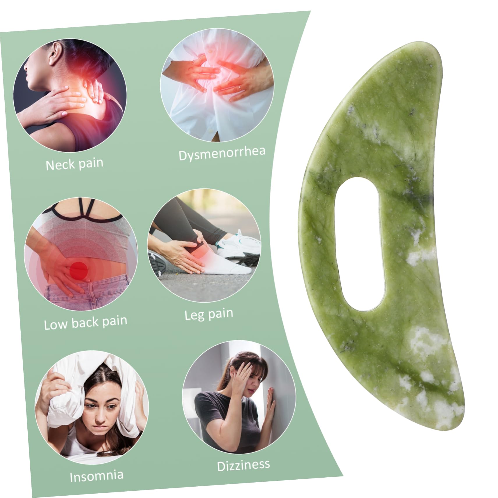 VALICLUD 10 Stück Green Scraping Board Roller Für Gesicht Gesichtsmassagegerät Kratzer Planke Hautpflege-tools Gesichts-augen-massage-tool Nacken Gua Sha Gesichtswerkzeug Gua Sha Jade Xiuyu