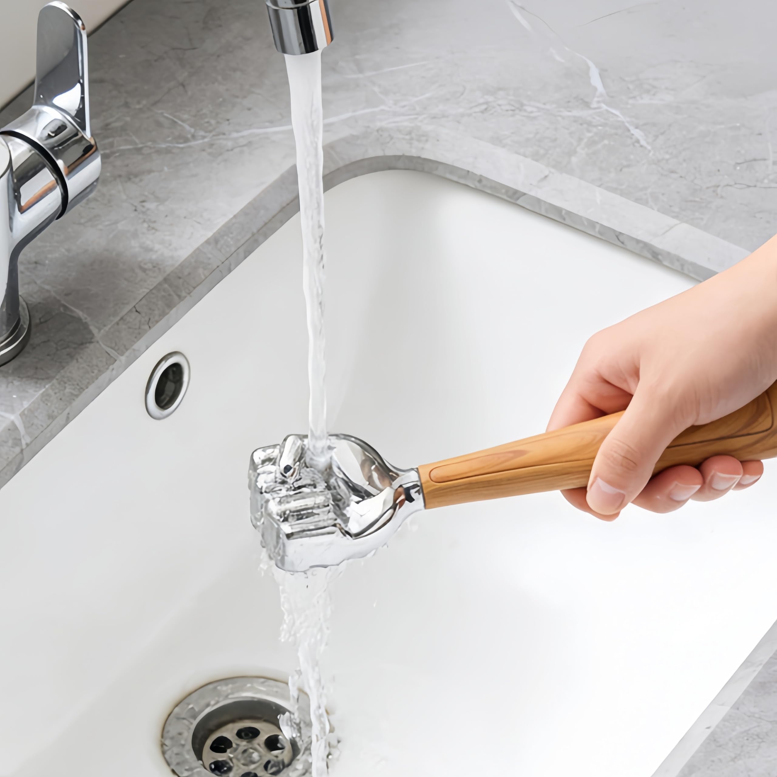 Generico Inteneritore per Carne Multi-Lato, Martello a Doppia Faccia in Lega di Zinco a Forma di Pugno, Manico Antiscivolo, Resistente, Ideale per bistecche, Manzo, Pollo, pollame e Pesce (2 Pezzo)