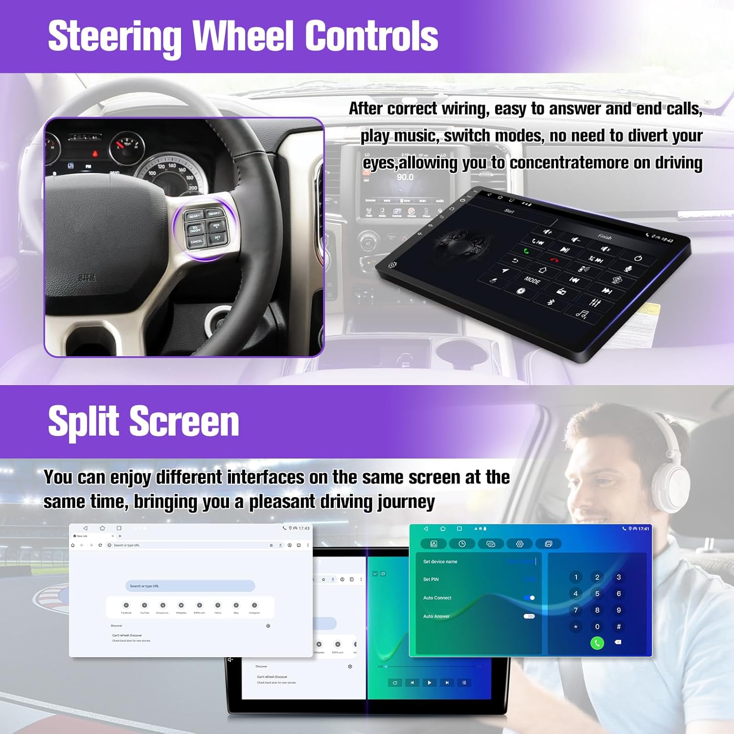 Leadfan 64G Car Radio for Toyota Corolla 2009 2010 2011 2012 2013, 9inch Screen for Corolla Stereo with Carplay Android Auto GPS Backup Camera