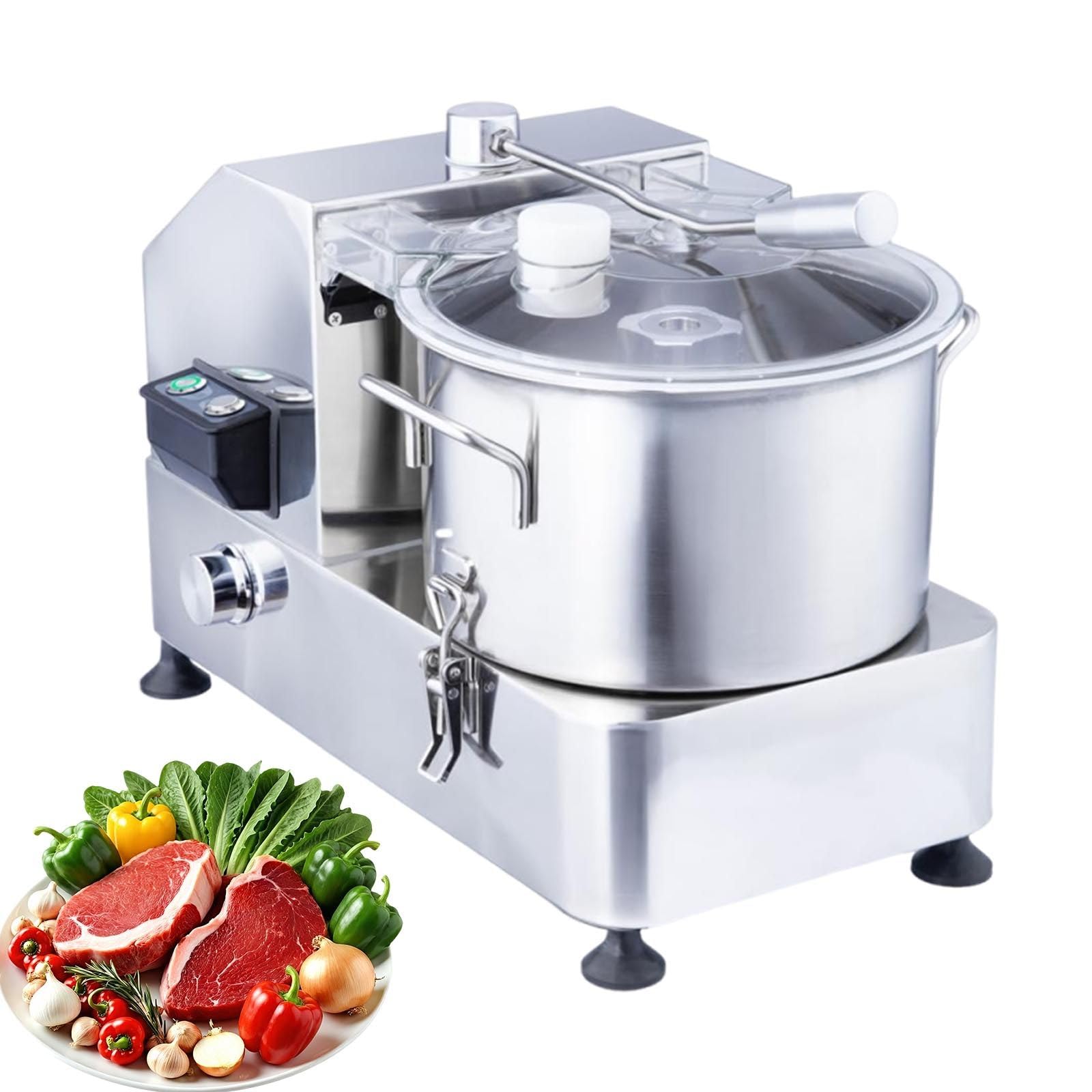 Sunseota Commercial Meat and Vegetable Blender Stainless Steel Food Shredder 6L-1800W