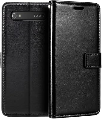 Wallet Leather Case for BlackBerry Classic Q20 - Black