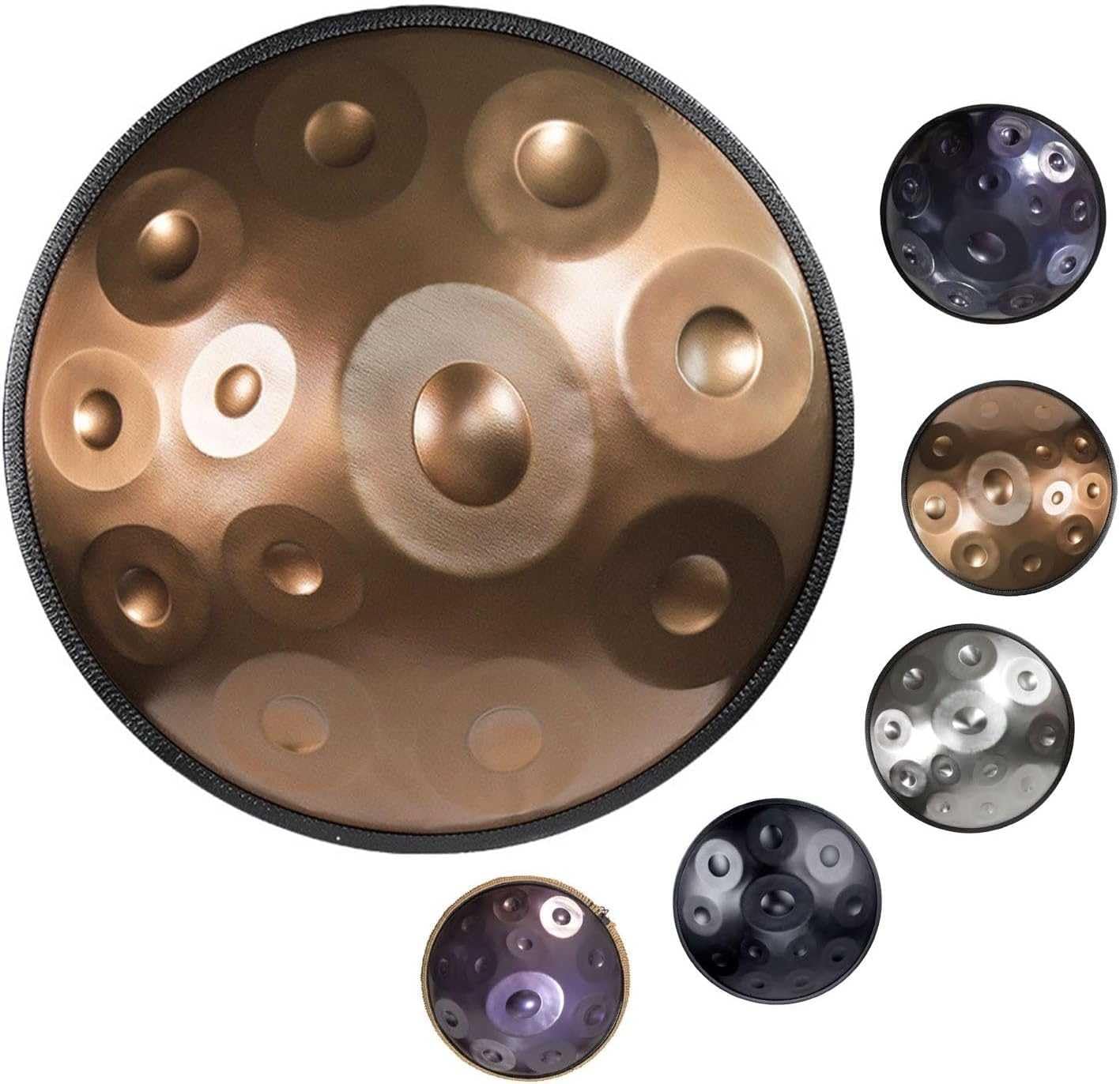 Handpan Drum 432Hz/440Hz, 9/10/12 nut 56 cm instrument perkusyjny ze statywem perkusyjnym, stalowy przyrząd do medytacji, jogi, uzdrawiania dźwiękiem