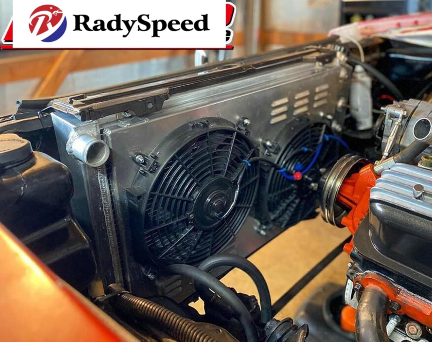 4 Row Radiator+Shroud Fan for Chevy C/K Series Pickup C10 20 30 Suburban& 73-88, Replacement Radiator, aluminum radiator, radiadores