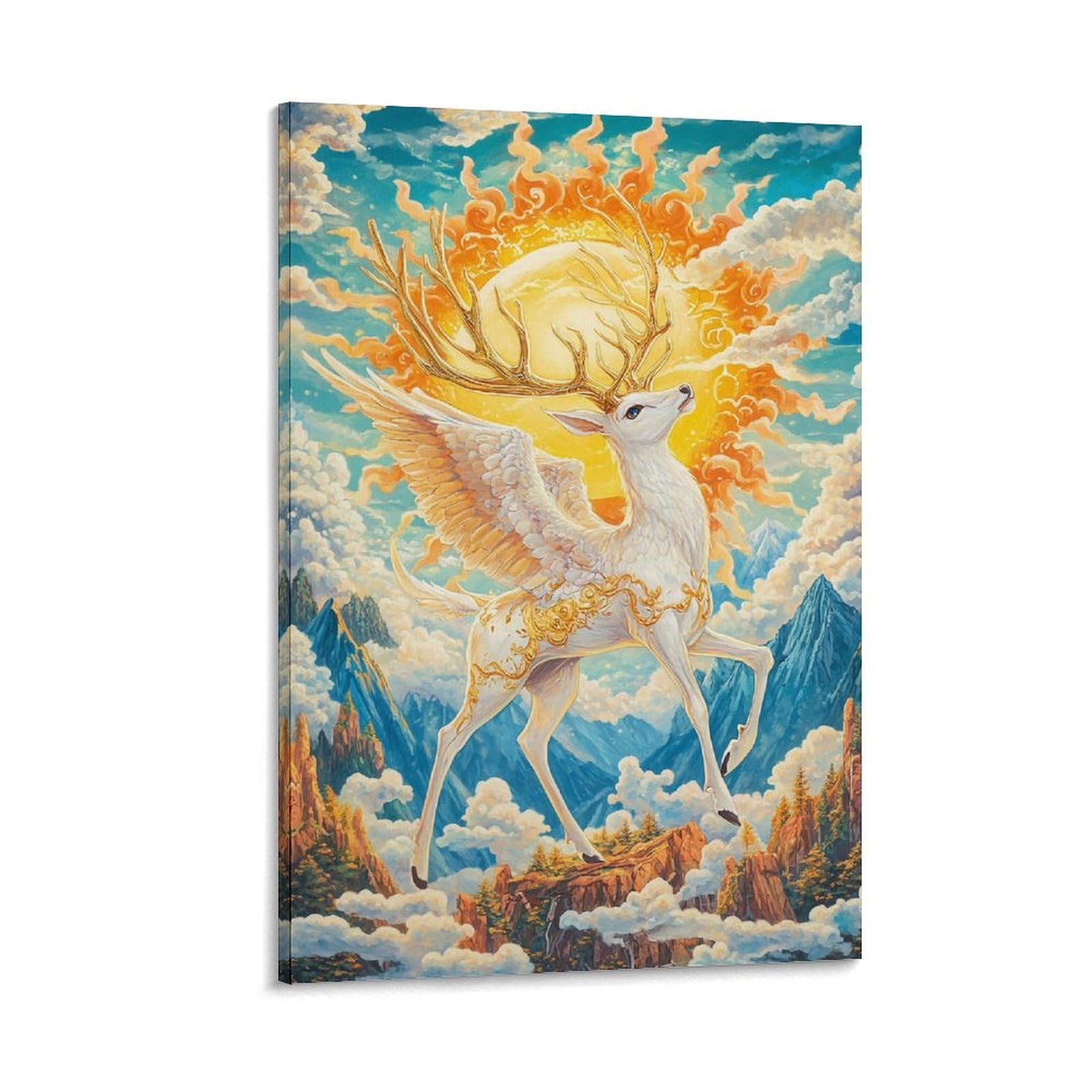Dieu cerf impression sur toile premium de decoration murale - 6