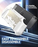 Vista 5 de Mumba Funda acoplable para Nintendo Switch, serie Blade TPU Grip Funda protectora compatible con consola Nintendo Switch y controlador Joy-Con