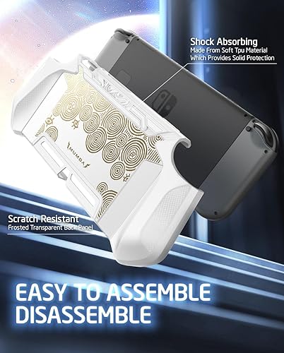 Miniatura 5 de Mumba Funda acoplable para Nintendo Switch, serie Blade TPU Grip Funda protectora compatible con consola Nintendo Switch y controlador Joy-Con