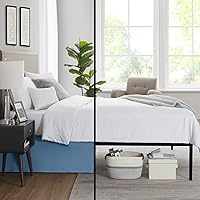 Vista 295 de Nestl - Falda plisada de cama de fácil ajuste, con caída a medida de 14 pulgadas, microfibra suave de doble cepillado, con calidad de hotel