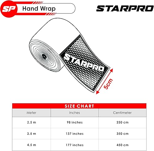 Miniatura 2 de Starpro Vendas de mano de boxeo para el mejor soporte de muñeca, ideal para boxeo, fitness, entrenamiento, lazo para el pulgar para envoltura