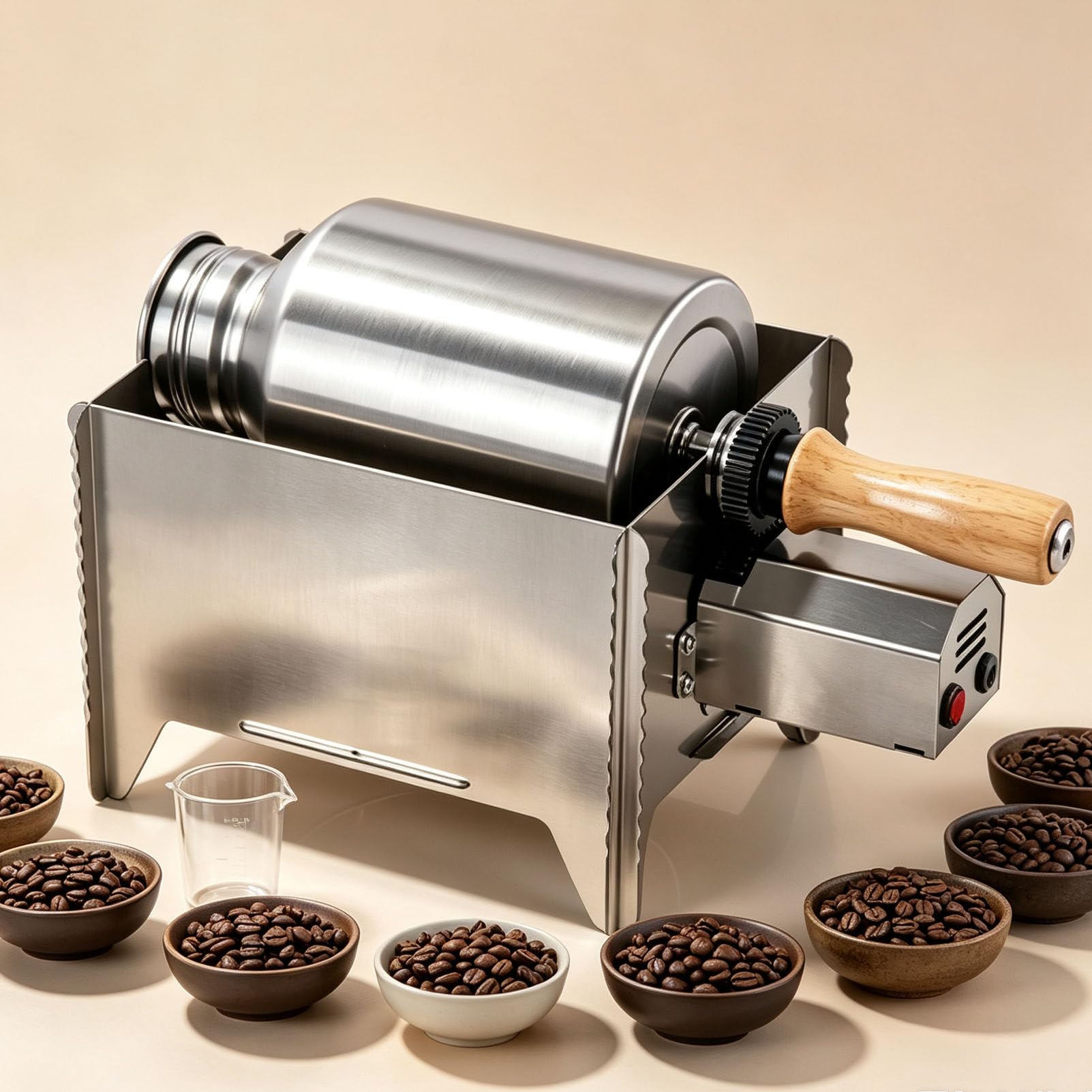 Variable Speed Electric Coffee Roaster Machine 0-60 RPM StainlessSteel