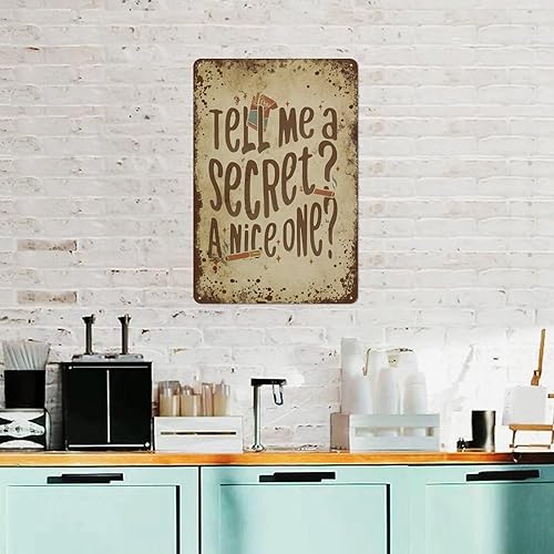 Miniatura 7 de Dime un secreto Un bueno Muy bien manchado, divertido arte de pared para el hogar, regalos para amantes de ideas personalizadas, regalo de lata de