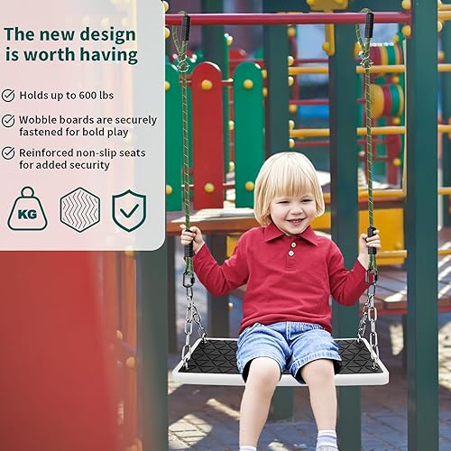 Miniatura 6 de Accesorios de asiento de columpio resistentes, antideslizantes, para patio trasero, juego de columpio de repuesto para niños, interiores y