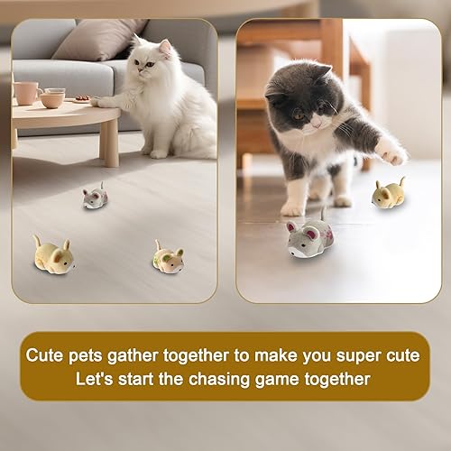 Miniatura 5 de OHGOSH Hamster Teaser That Escapes, Juego de ratón para atrapar gatos, juguete interactivo para gatos, herramientas interactivas extravagantes para