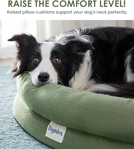 Miniatura 6 de Cama ortopédica para perros grandes, sofá cama para mascotas con espuma de jaula de huevos, cojín de 4 lados, funda extraíble lavable y parte