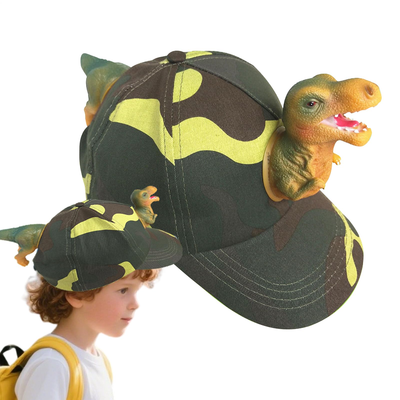 Czapka z daszkiem, urocza czapka dinozaura, modne nakrycia g?owy dla ch?opców, swobodna regulowana czapka z daszkiem wycieczki szkolne, przebieranki Halloween, dni pla?y, pikniki rodzinne