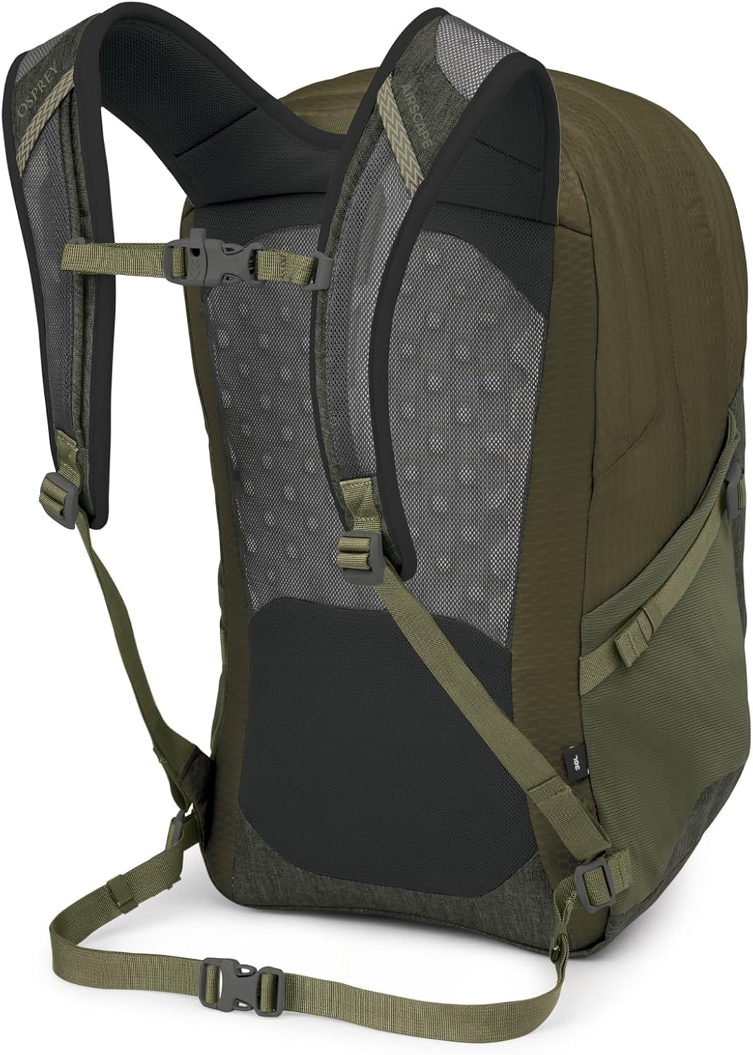 Osprey Comet Laptop Backpack - Dual Compartment Commuter Bag for Laptop & Everyday Essentials, Moss Green/Earl Grey Heather