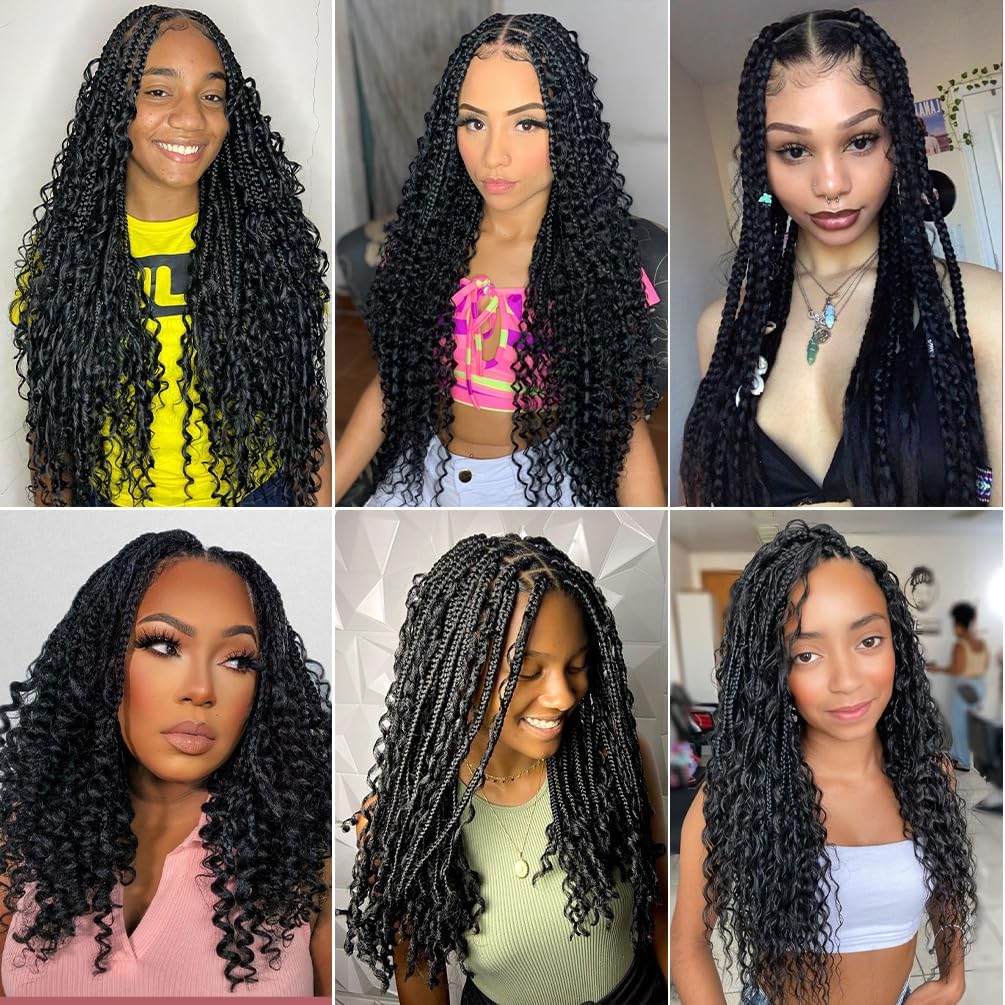 Natural Black Deep Wave Bulk Human Hair for Boho Braids, 2 Bundles/Pack 100g No Weft 12A Curly for Human Braiding Hair Extensions（22 Inch，#1B）