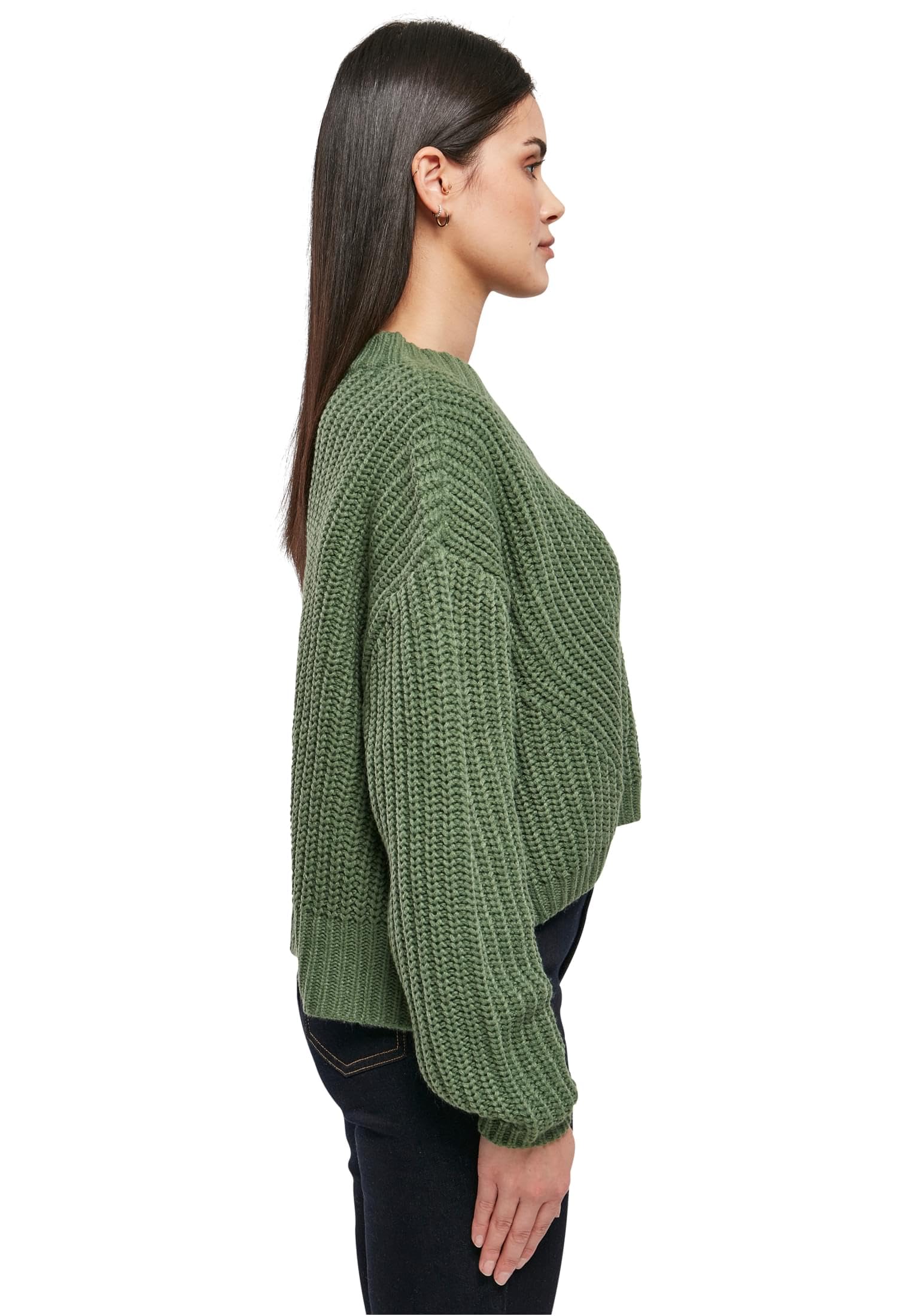 Urban Classics Damski sweter oversize strój dresowy damski, Szałwia, S