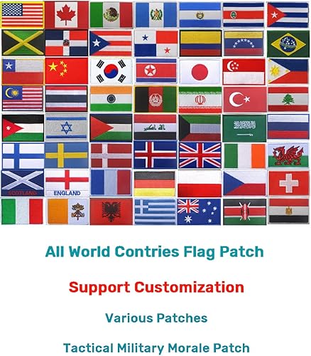 Miniatura 6 de 2 parches de bandera de AliPlus Colombia bordados tácticos militares moral parche apliques gancho y bucle