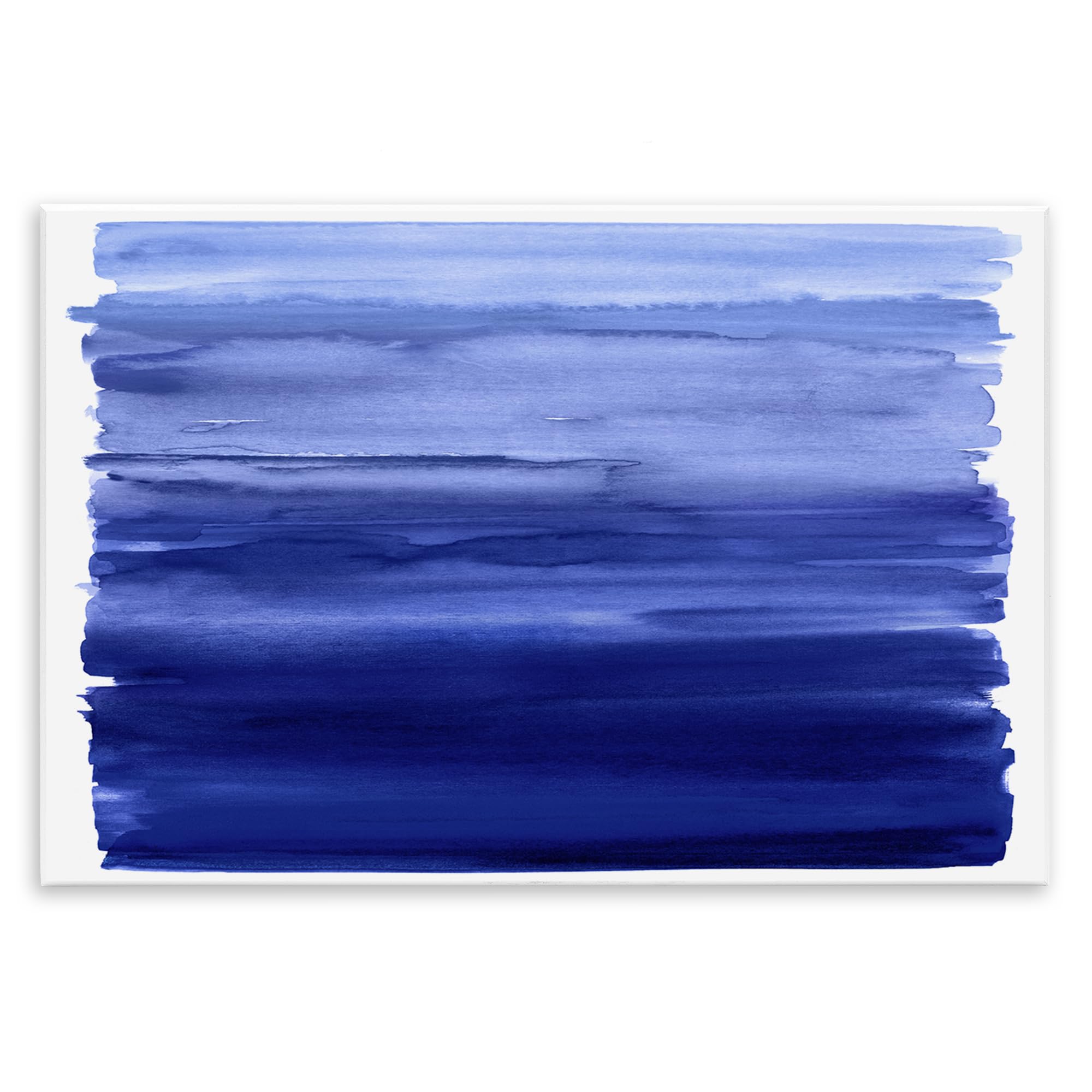 Stupell Industries Oceanic Ombre Blue Abstract Landscape, Serene Azure Gradient Decor for Dining Room, 10 x 15 Inch Mounted Print on Wall Plaque, by Allie Corbin, Made in USA Gift