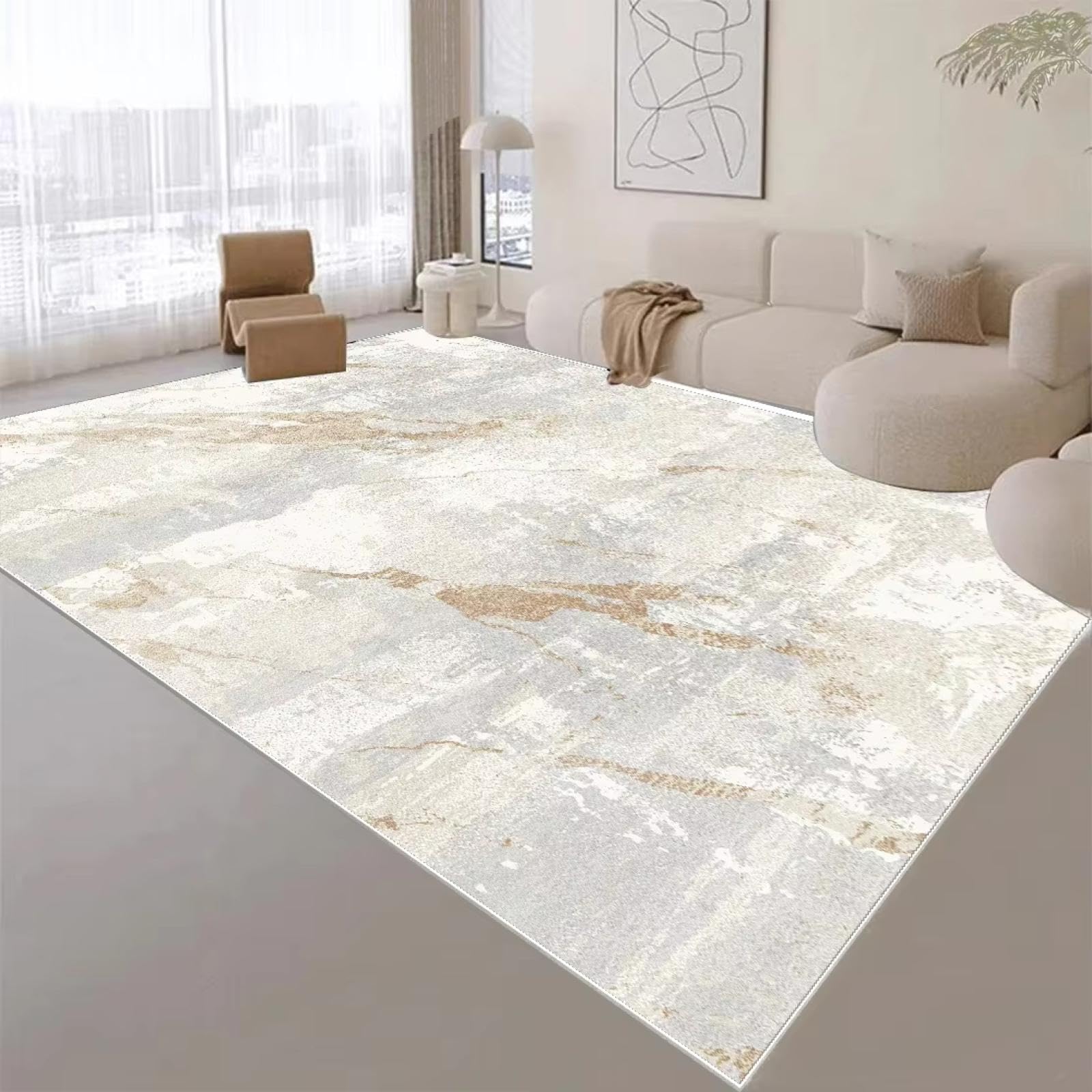 Alfombras artísticas abstractas modernas con absorción y reverso antideslizante