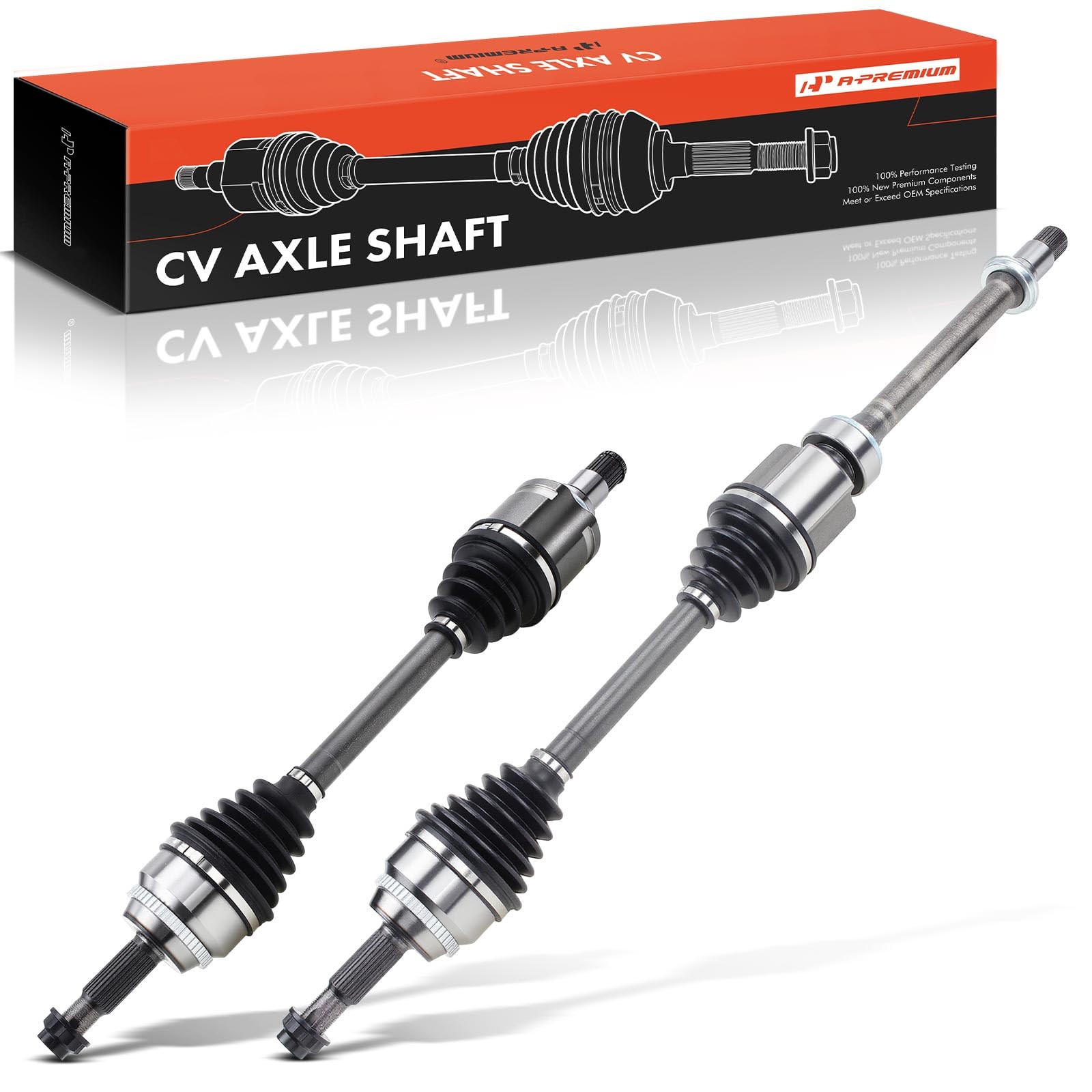 A-Premium Pair (2) Front CV Axle Shaft Assembly Compatible with Toyota Camry 2002-2009 2.4L Gas, Highlander 2001-2007 2.4L FWD, Solara 2004-2008 2.4L, Driver and Passenger Side