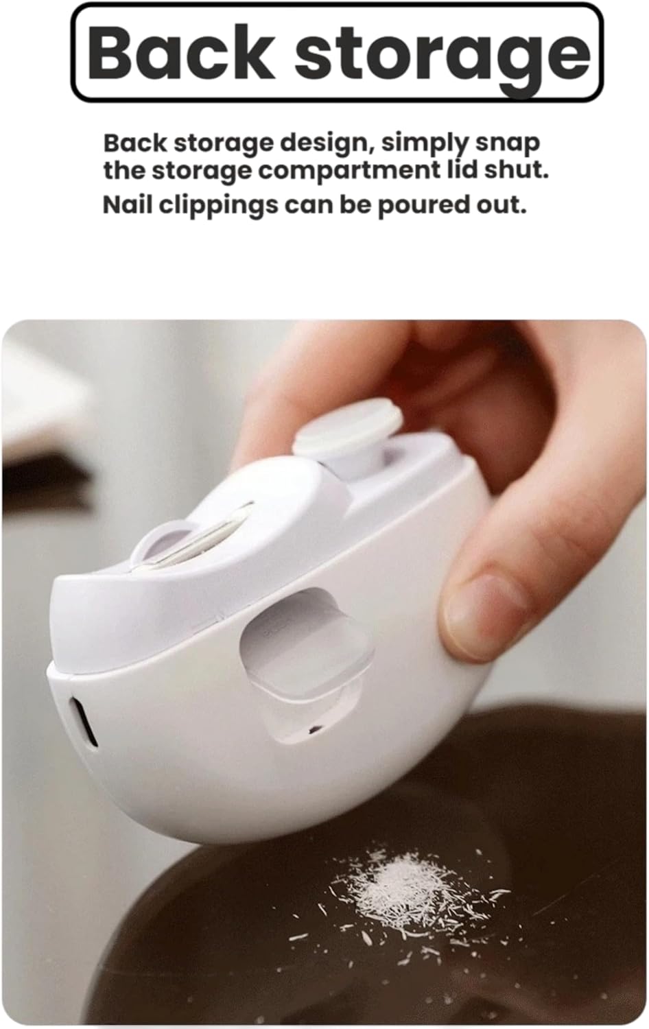 Electric Nail Clippers, USB Rechargeable Electric Nail Clippers for Seniors Adults Baby, Automatic Nail Trimmer Safe Quiet with 2-in-1 Combining Trimming Grinding LED Light and 2 Adjustable Speeds
