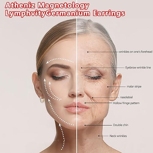 Miniatura 5 de 2 pares de aretes de aro de actividad linfática, aretes de aro pequeños de actividad linfática, drenaje linfático, magneterapia de germanio, aretes