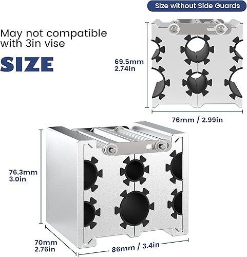 Miniatura 6 de Pinzas universales con 4 aberturas, construidas de aluminio de grado aeronáutico con superficie gruesa antideslizante que no daña