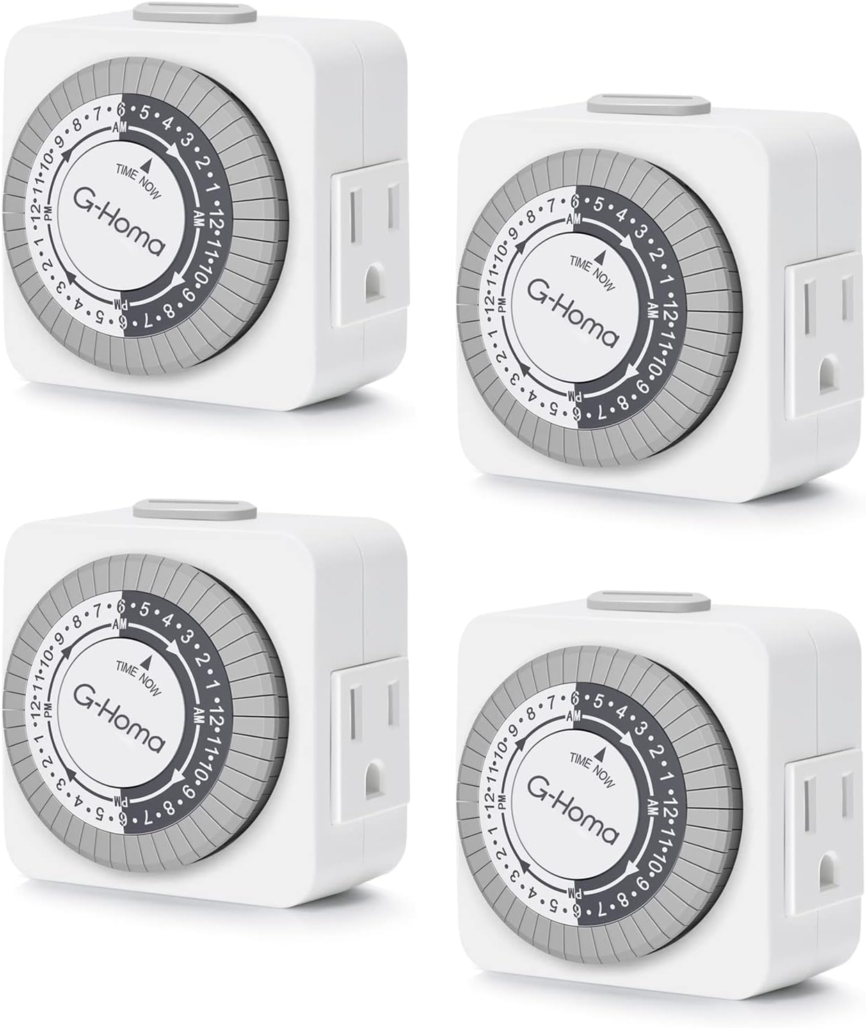 GHoma Timers for Electrical Outlets, 24 Hour Indoor Plugin Mechanical