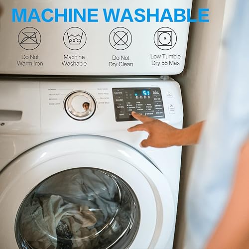 Miniatura 5 de Cubrecolchón extra grueso, tamaño Queen, viscosa refrescante hecha de bambú, relleno alternativo de plumón suave y silencioso, con bolsillo de 8 a