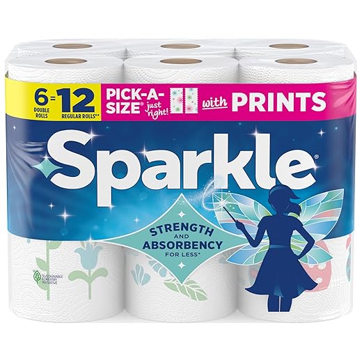SPARKLE® PICK-A-SIZE® PAPER TOWELS, 6 DOUBLE ROLLS