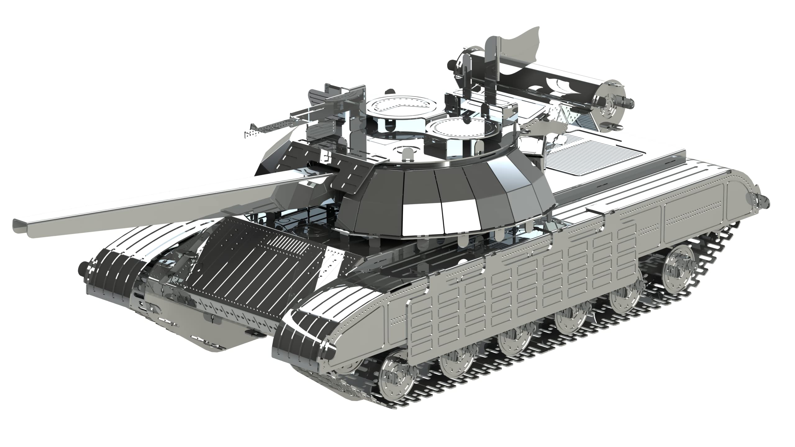 METAL-TIME Bulat T-64, 3D Puzzles for Adults or Teens, DIY Metal Puzzle Model Kit, 3D Metal Model Brain Teaser Puzzle - Great Gift Idea, 67 PCS.