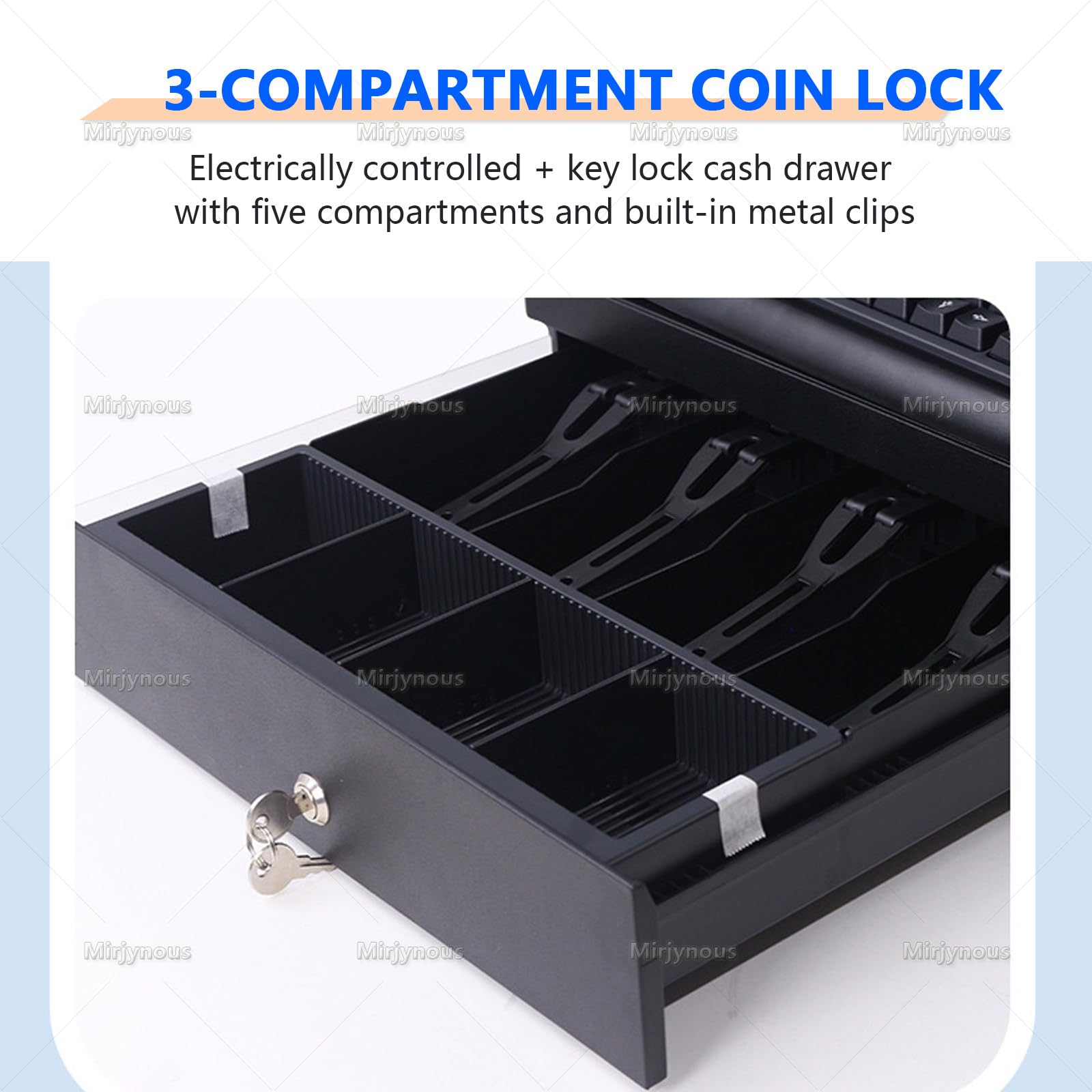Caja Registradora con Pantalla LCD para Pequeñas Empresas, Tpv Comercio Black