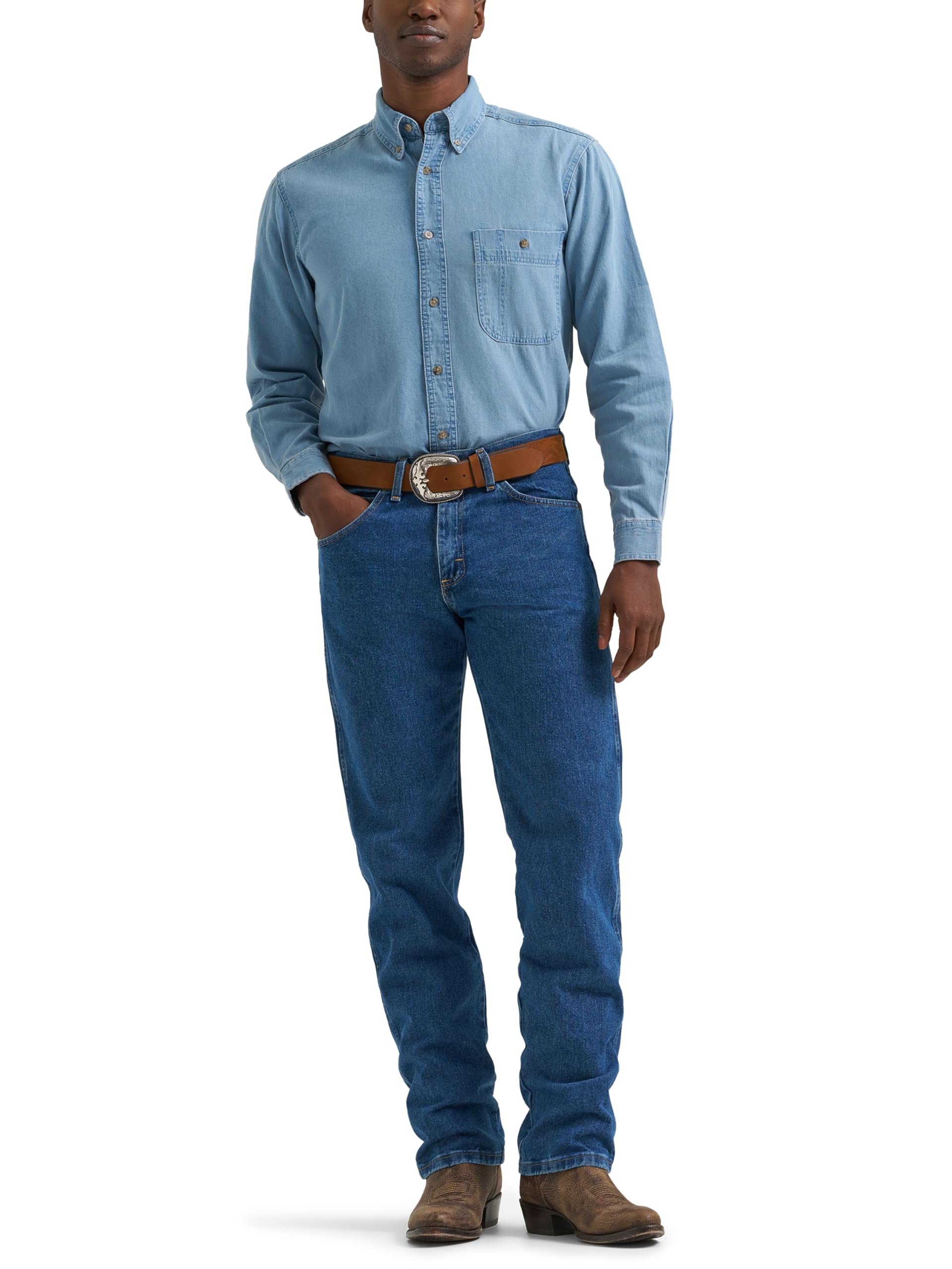 Wrangler Denim Shirt Camisa Vaquera Hombre (Pack de 1)