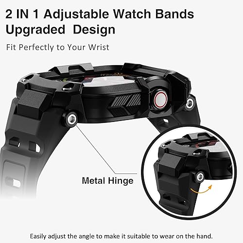 Miniatura 4 de ULTIMAL Compatible con correas de Apple Watch de 1.772 in1.732 in1.929 in, para Apple Watch Series UltraUltra 2987654SESE2 para hombre, con funda