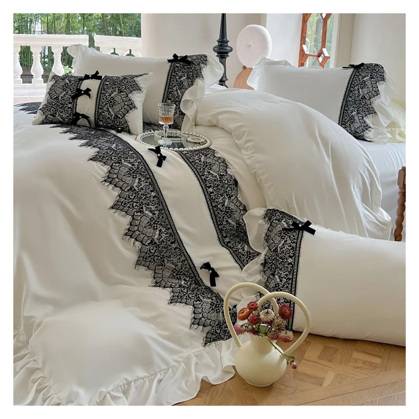 カーテン 1910s French Filet Lace Bed Cover カーテン 1910s French Filet Lace Bed Cover カーテン 1910s