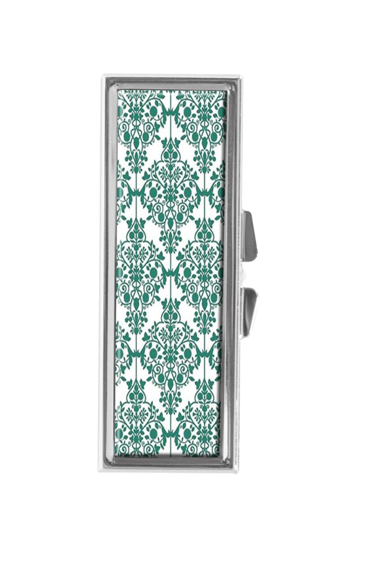 Floral Damask Pill Box for Purse or Pocket Pill Case Decorative Boxes Gift Box Pill Organizer for Travel Pill Box