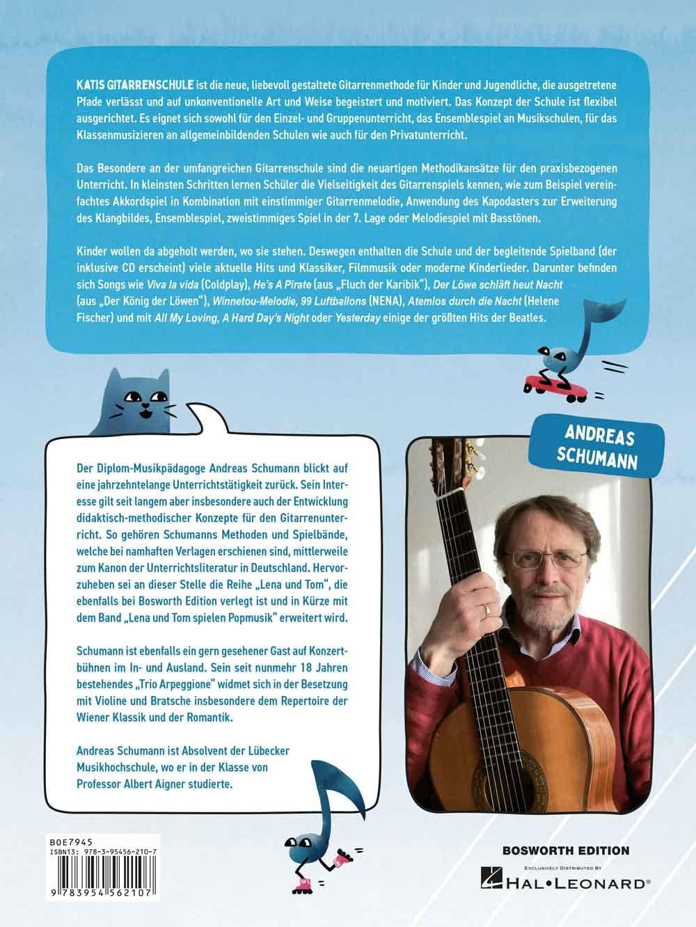 Katis Gitarrenschule Band 1 und Spielbuch 1 (BOE 7945, BOE 7971, 9783954562107, 9783954562381) + 6 Soundman Pleks für Gitarre (3 x 0,46mm + 3 x 0,73mm)