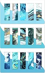 15 marcadores de página, marcadores magnéticos para mulheres, homens, amantes de livros, marcadores de página para estudantes, professores de leitura (vários oceanos)