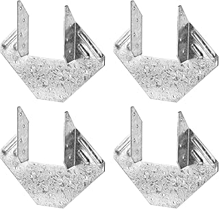 GBGS 4-Pack 14 Gauge Hot Dip Galvanized Hurricane Ties - Heavy Duty Rafter Brackets for 4x4 & 4x6 Posts,Truss Connectors for Roofing, Decks, Pergolas - Wind-Resistant Wood Timber Hardware