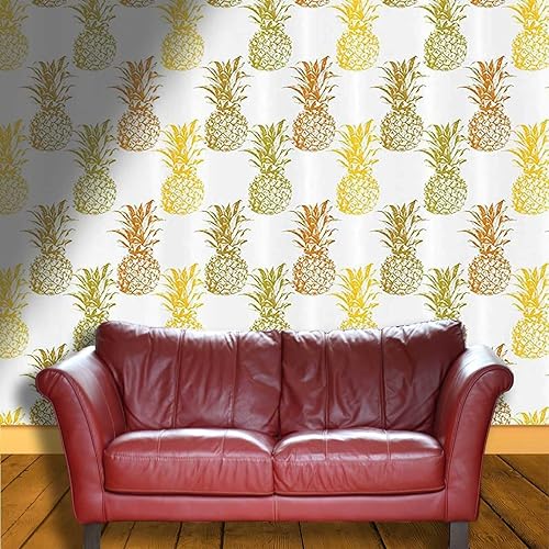 Miniatura 3 de Papel para decoración de pared, diseño de piña, diseño de piña, decoración de pared, se adhiere al espacio de vida (78.7 pulgadas de ancho) x 59