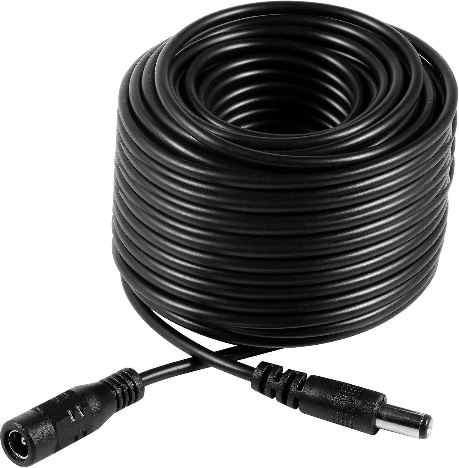 HAKUHO Dc Male to Female DC Power Adapter Extension Cable 2.1mm x 5.5mm CCTV Security Camera, DVR,LED Strip (20 Meter / 65.7 feet)